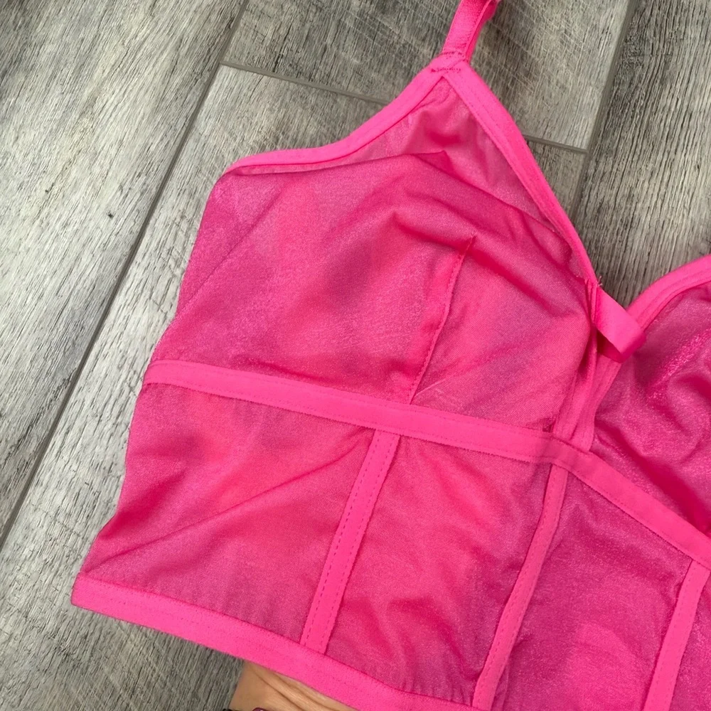 Auden Dark Pink Mesh‎ Bralette
